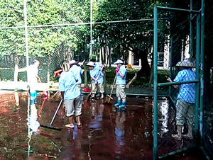 保潔現(xiàn)場(chǎng)清洗地面